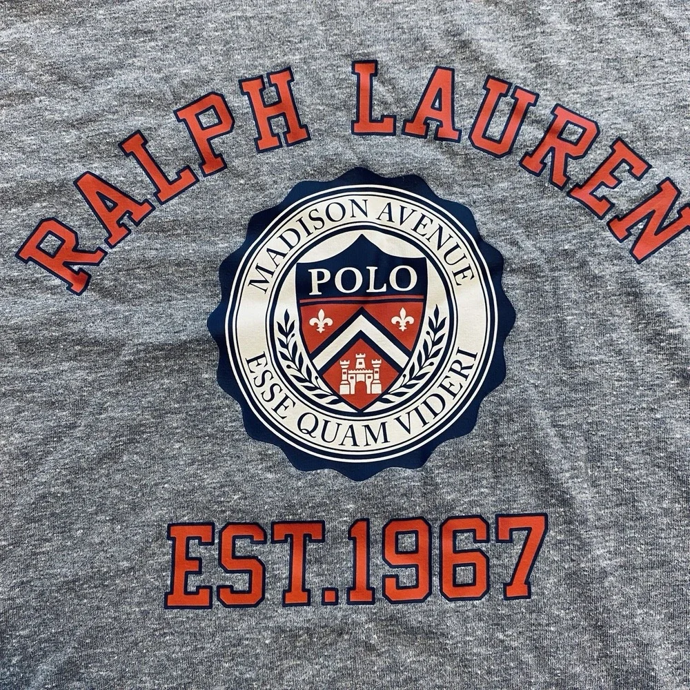 Polo Ralph Lauren Casual Crew Neck Short Sleeve T Shirt Mens Size Large Graphic